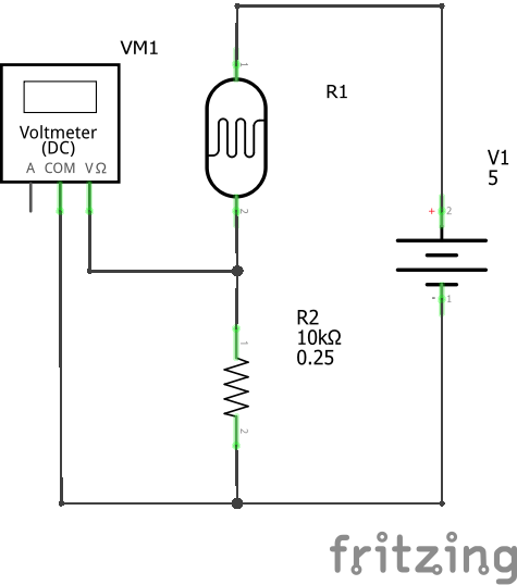 LDR-R measuring schematic