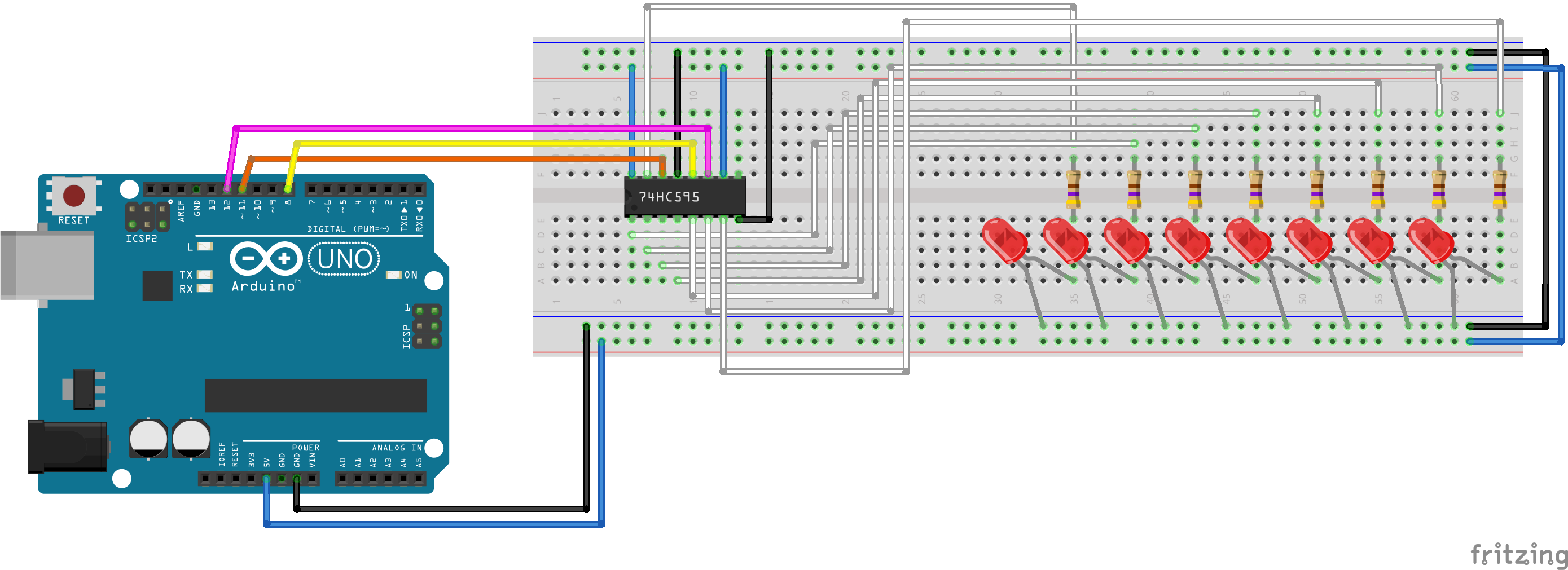 HC595 diagram