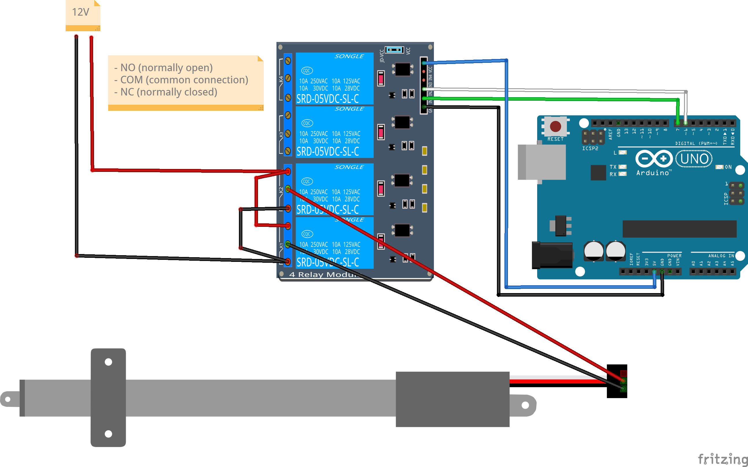 The linear actuator wiring diagram